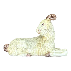 Vintage Boho Chalkware Big Horn Ram
