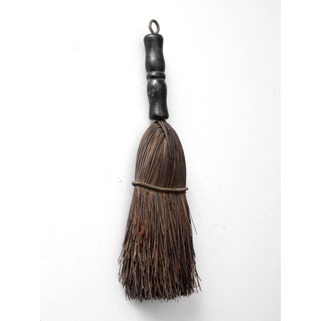 Antique Hand Broom With Turned Wood Handle For Sale - Image 4 of 7
