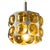 Vintage Pendant Lamp with Amber Glass and Bubble Design from Temde, 1960s For Sale