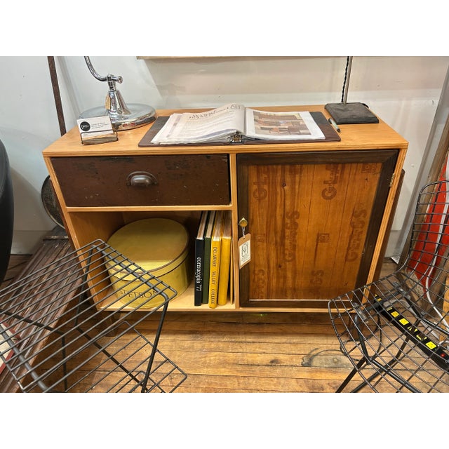 Brown Artisan Made Repurposed and Modern Wood Cabinet For Sale - Image 8 of 10