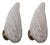 Italian Leaf-Shaped Glass Wall Lights, 1950s, Set of 2 For Sale