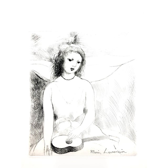 Marie Laurencin - Woman Angel - Original Etching 1946 For Sale