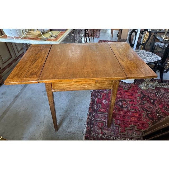 Extendable Square Table in Beech Wood, 1900s For Sale - Image 10 of 18