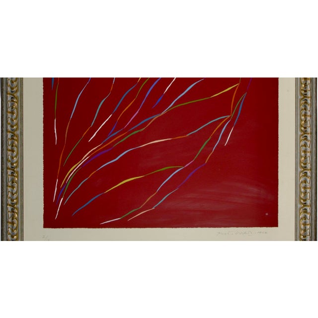 Wood Piero Dorazio, 1990s, Lithograph & Walnut, Framed For Sale - Image 7 of 9