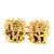 Gold Pair of Primoro Italian 18k Gold Pavé Diamond Earrings, 1980s For Sale - Image 8 of 17