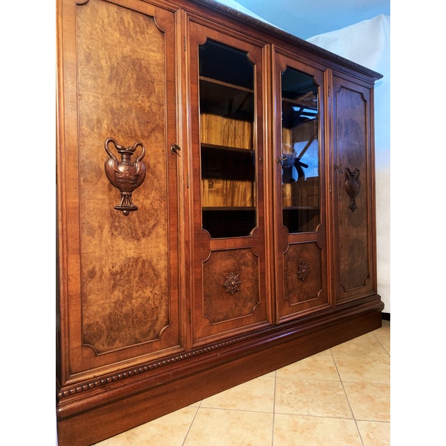 Sideboard-library made of walnut wood. The whole thing has been cleaned, finished with dust and dirt and protected with...
