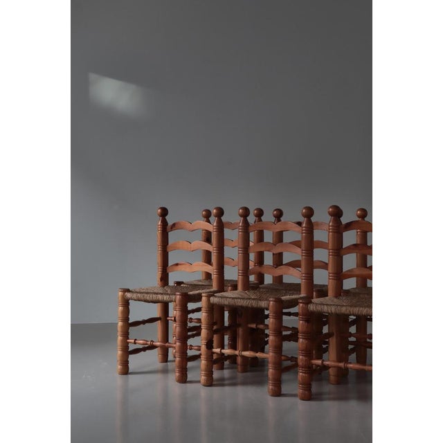Vintage Swedish Dining Chairs in Seagrass and Pinewood, 1970s, Set of 6 For Sale - Image 17 of 18