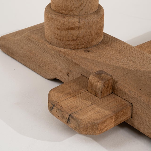 Brutalist Oak Dining Table For Sale - Image 4 of 13