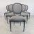 Dimensions: H 38” x W 18.7” x D 20.5” x SH 20.5” Set of 6 Vintage French Louis XVI style Medallion back dining chairs....