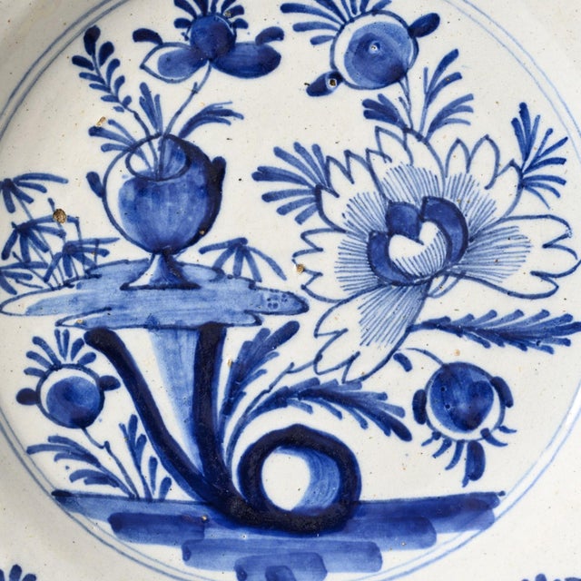 Antique Dutch Delft Blue Plates, 1700s, Set of 2 For Sale - Image 11 of 13