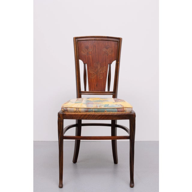 Beige Art Nouveau Side Chair by Louis Majorelle, 1900s For Sale - Image 8 of 11