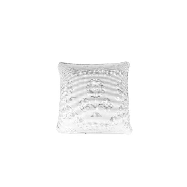 Vintage White Mid Century Modern Hobnail Pillows - A Pair For Sale - Image 9 of 12