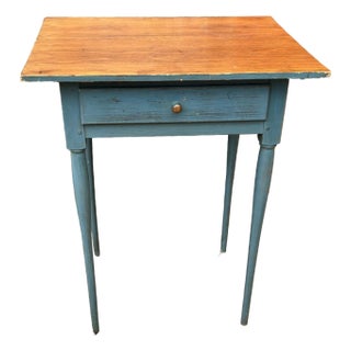 Canterbury Shaker Side Table Blue For Sale
