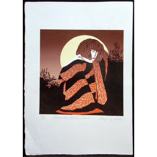 "Kosai The Poet Is Dead" Unframed woodcut engraving by Philip M. Smith. Excellent condition. Minor handling creases in the...