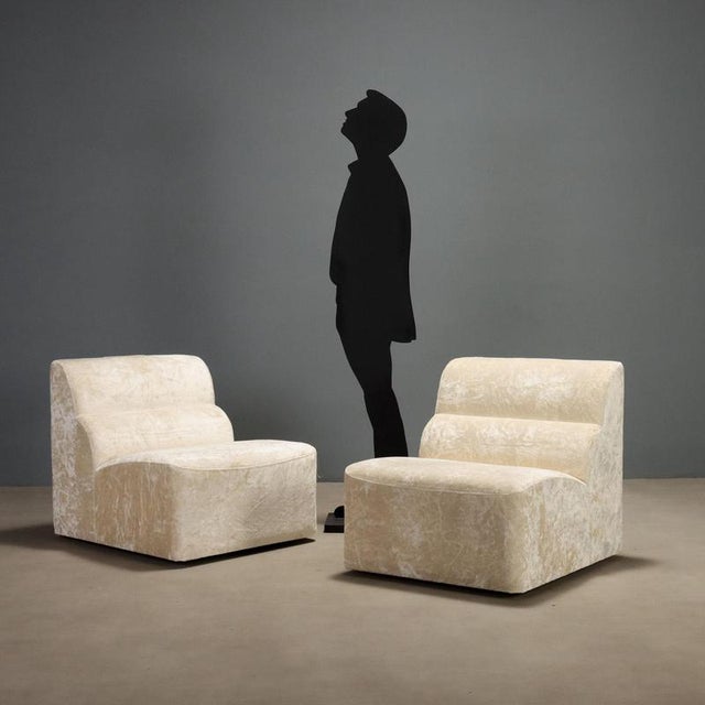 Two modular armchairs from the 'Antelami' series designed by Kazuhide Takahama for a Simon Gavina production in the 1970s....