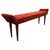 Wood Italian Bench in Dedar Orange Fabric, 1950s For Sale - Image 7 of 7
