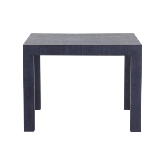 Classic lines make this blue raffia wrapped game table easy to use in both modern and traditional interiors. Its bold...