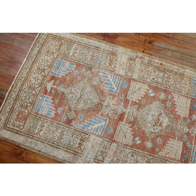 Terracotta Persian Antique Runner - 3' x 14'3" For Sale - Image 18 of 18