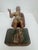 Antique Spanish Colonial Carved Wood Santos Figure With Glass Eyes For Sale - Image 11 of 11