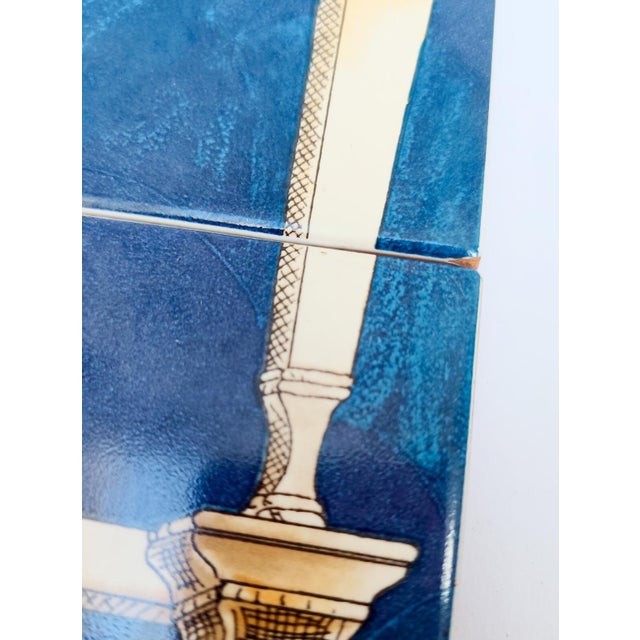 1980s Ceramic La Casa Degli Efebi Tiles by Gio Ponti for Casa Bardelli, 1980s, Set of 4 For Sale - Image 5 of 12