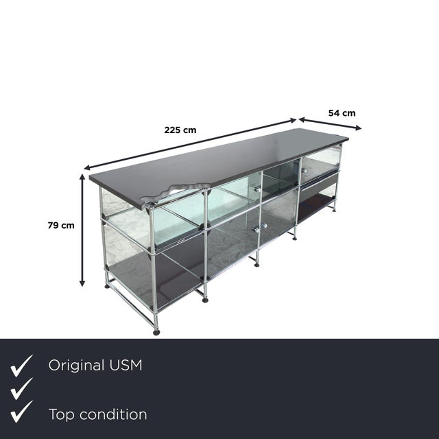 With this usm haller sideboard, you're getting a truly unique piece. The custom-made granite top features an organically...