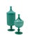 Turquoise Emerald-Green Glass Sweet Jars, Italy, 1960s, Set of 2 For Sale - Image 8 of 8