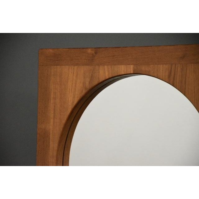 1970s 1970s Danish Modern Hanging Mirror by Pedersen & Hansen For Sale - Image 5 of 6