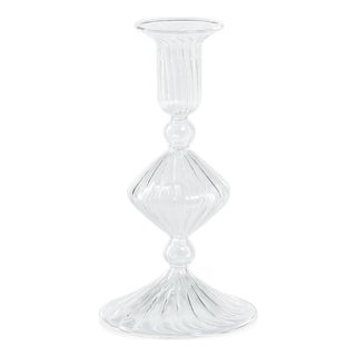 Zyrandol Glass Taper Holders, Set of 2, 7" For Sale