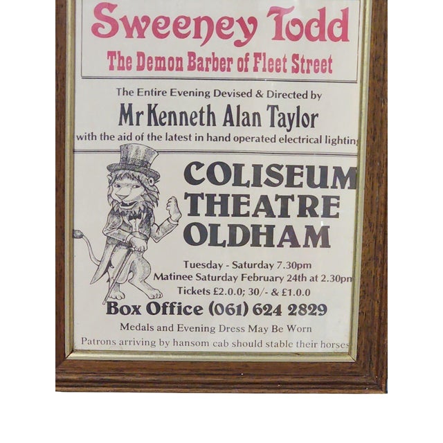 English Vintage English Theater Framed Advertising Poster For Sale - Image 3 of 5