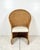 Mid-Century Modern Vintage Fan Back Wicker Chair For Sale - Image 3 of 12