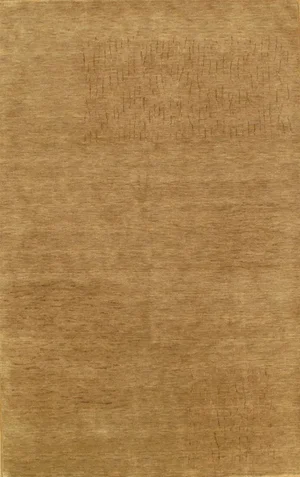 Hand Loomed Modern Brown Rug - 5'1" X 8'