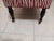 1980s Upholstered Zebra Print Ottoman Bench Red and White Pattern Dark Wood Legs For Sale In Naples, FL - Image 6 of 6