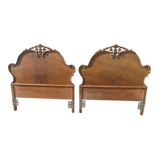 Antique French Italian Rococo Baroque Headboards - a Pair For Sale