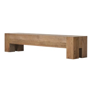 Four Hands Abaso Large Accent Bench, Rustic Wormwood For Sale