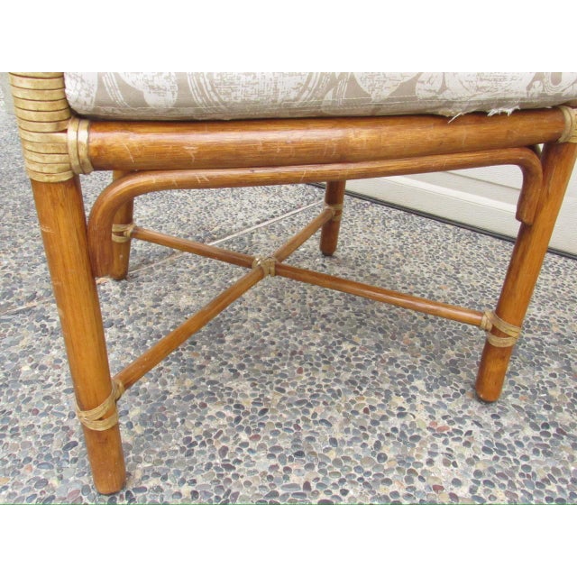 Pair of Vintage McGuire Rattan Barrel-Back Armchairs For Sale - Image 11 of 17