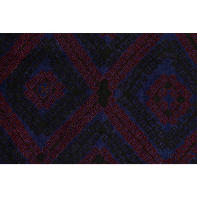 1950s Rug & Kilim’s Baluch Tribal Rug With Colorful Geometric Patterns For Sale - Image 5 of 8