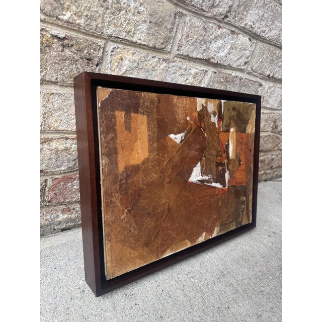 Brown Late 20th Century Abstract Art, Paper Mache For Sale - Image 8 of 17