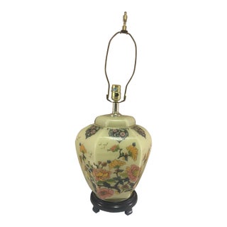 Vintage Ginger Jar Lamp Hand Painted For Sale
