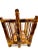 Wood 1960s Mid Century Italian Burnt Tortoise Bamboo Magazine Rack For Sale - Image 7 of 12