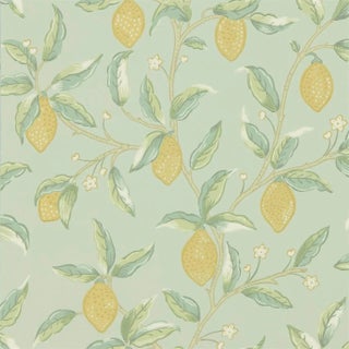 Morris & Co Lemon Tree Wallpaper in Sage - a Sample For Sale