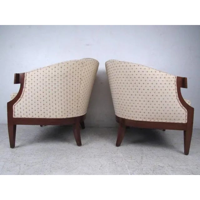1970s Mid-Century Modern Decorator Style Armchairs - a Pair For Sale - Image 5 of 11