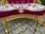 Late20C French Artisan Louis XVI Style Gold Red Beech Settee For Sale - Image 11 of 14