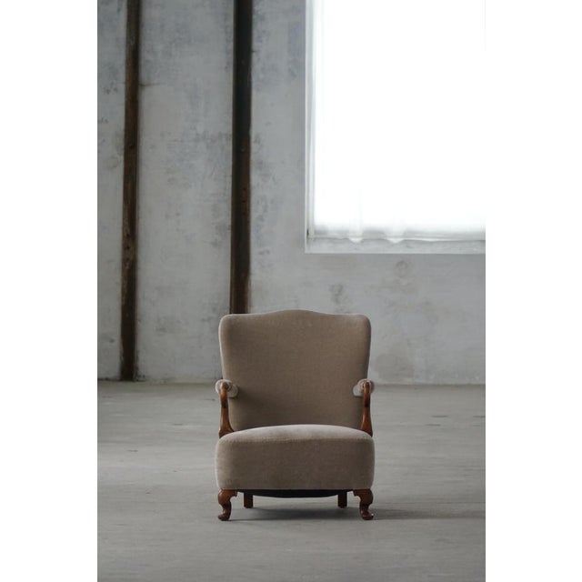 Antique Danish Armchairs in Velvet, 1920s, Set of 2 For Sale - Image 13 of 18