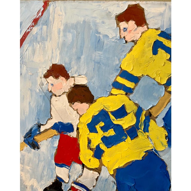 1980s Judy Rifka, Judy Rifka, Abstract Expressionist Oil Painting Hockey Players. Brooke Alexander, 1983 For Sale - Image 5 of 12