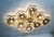 21st Century Hive Satin Brass Smoky Murano Flush Mount by Fabio LTD For Sale - Image 9 of 11