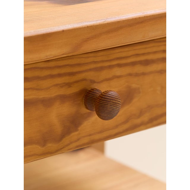 1950s The Pair of Vintage Small Pine Side Tables For Sale - Image 11 of 11