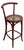 Late 19th Century Vienna Secession Bent Oak & Cane Bar Stool W/ Backrest Attributed to Gebrüder Thonet For Sale