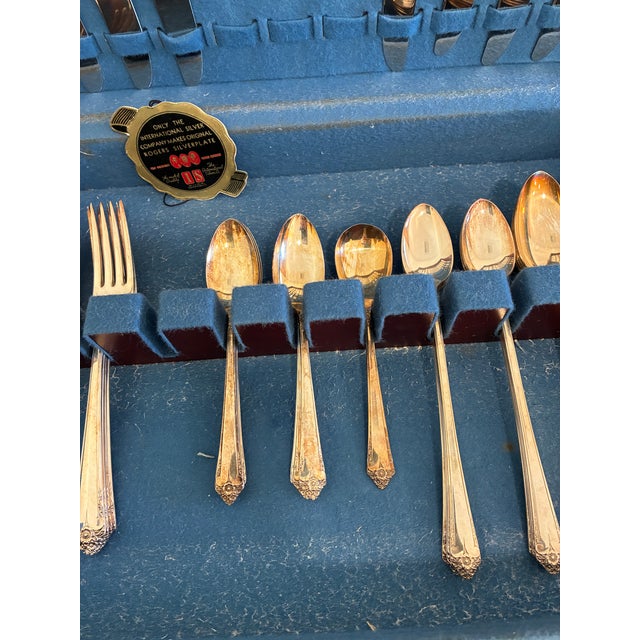 Vintage Rogers & Bro Silverplate Flatware Set, 41 Pieces With Wood Chest For Sale - Image 14 of 14