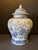 Blue Vintage Chinoiserie Blue White Floral Porcelain Ginger Jar Lid For Sale - Image 8 of 8