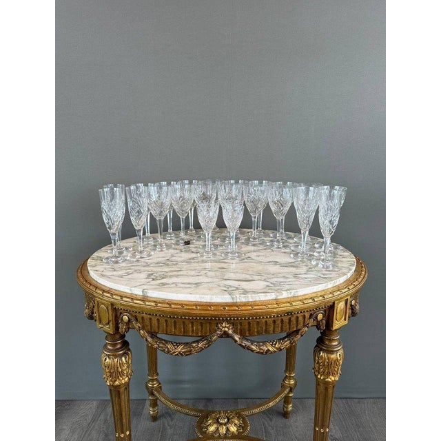 20th Century Crystal Chantilly Glassware Service from Saint Louis, Set of 26 For Sale - Image 5 of 9
